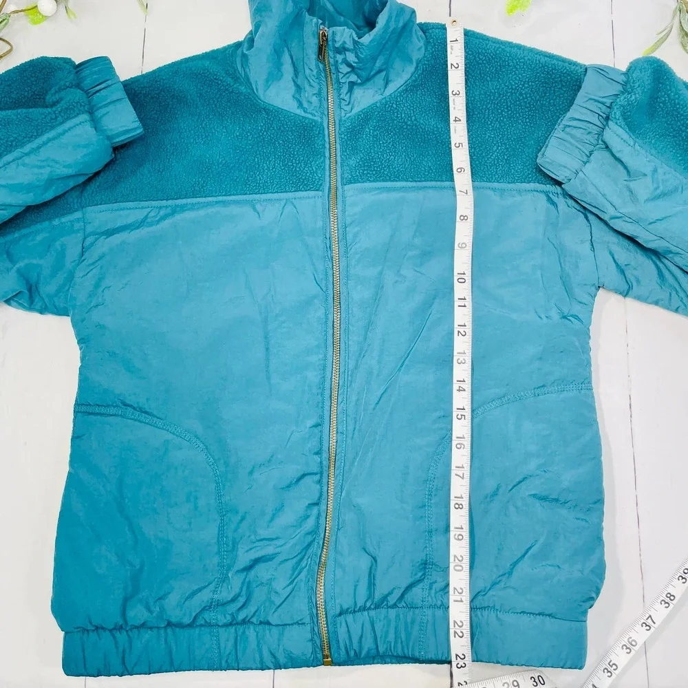 Wild Fable Teal Zip Up Light Puff Jacket - XS - Picture 10 of 11